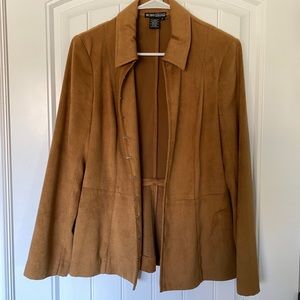 Camel colored suede jacket